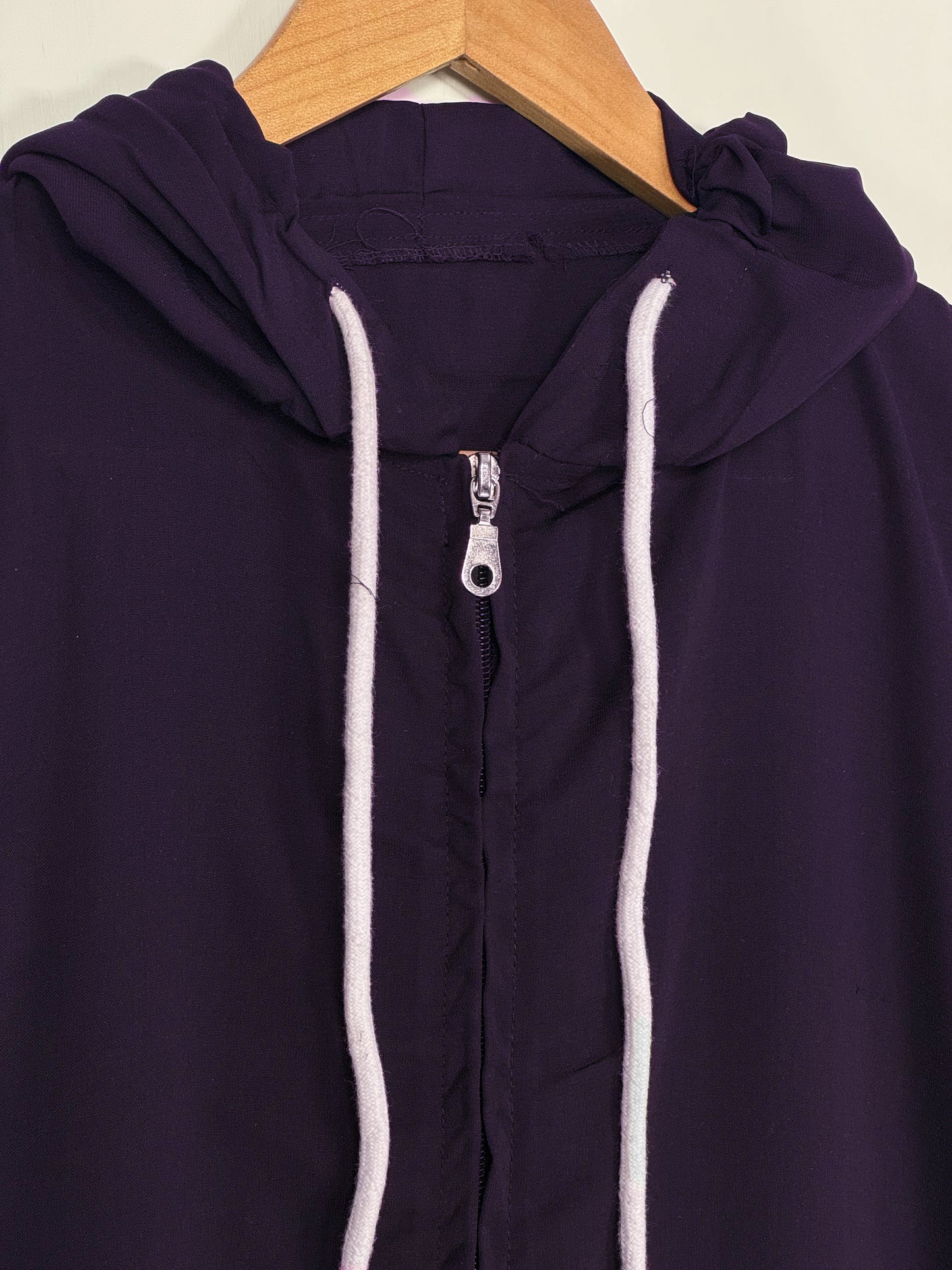 Zoha || Purple Hoodie Abaya || Double Georgette Fabric