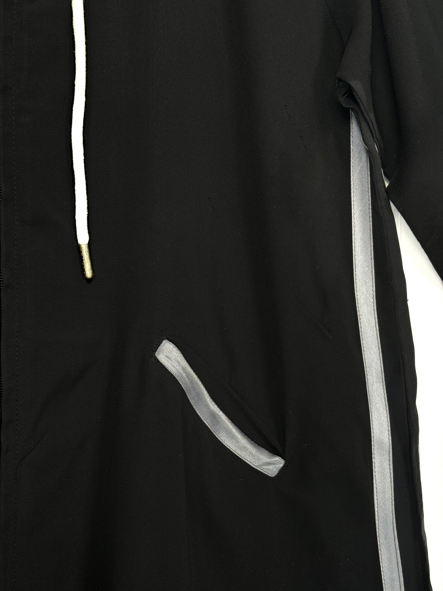 Simra || Black Hoodie Abaya || Double Georgette Fabric