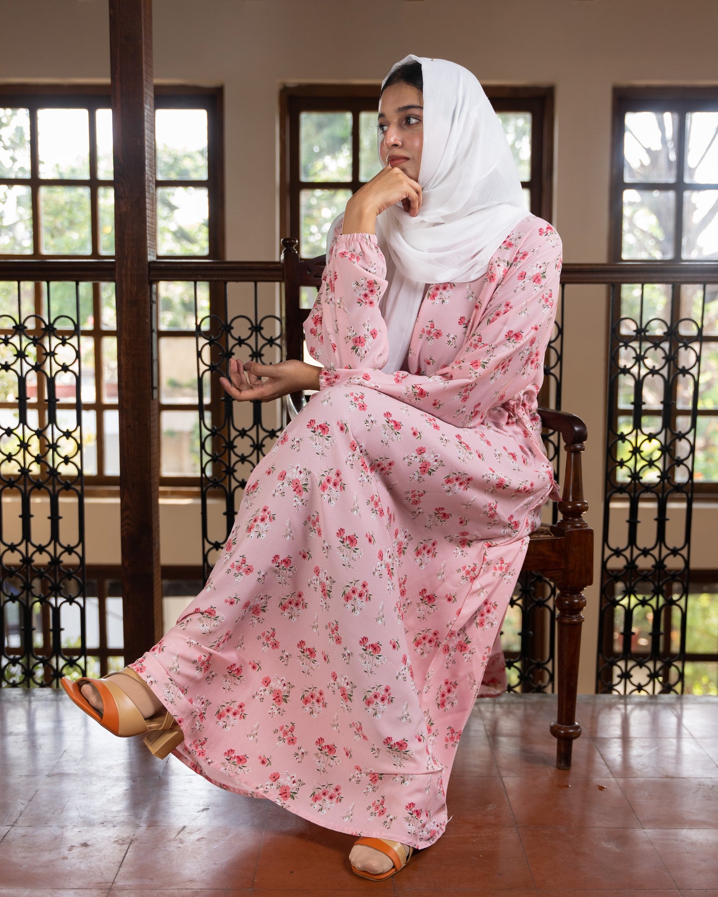 Abeeha || Floral Design Abaya || Georgette Fabric