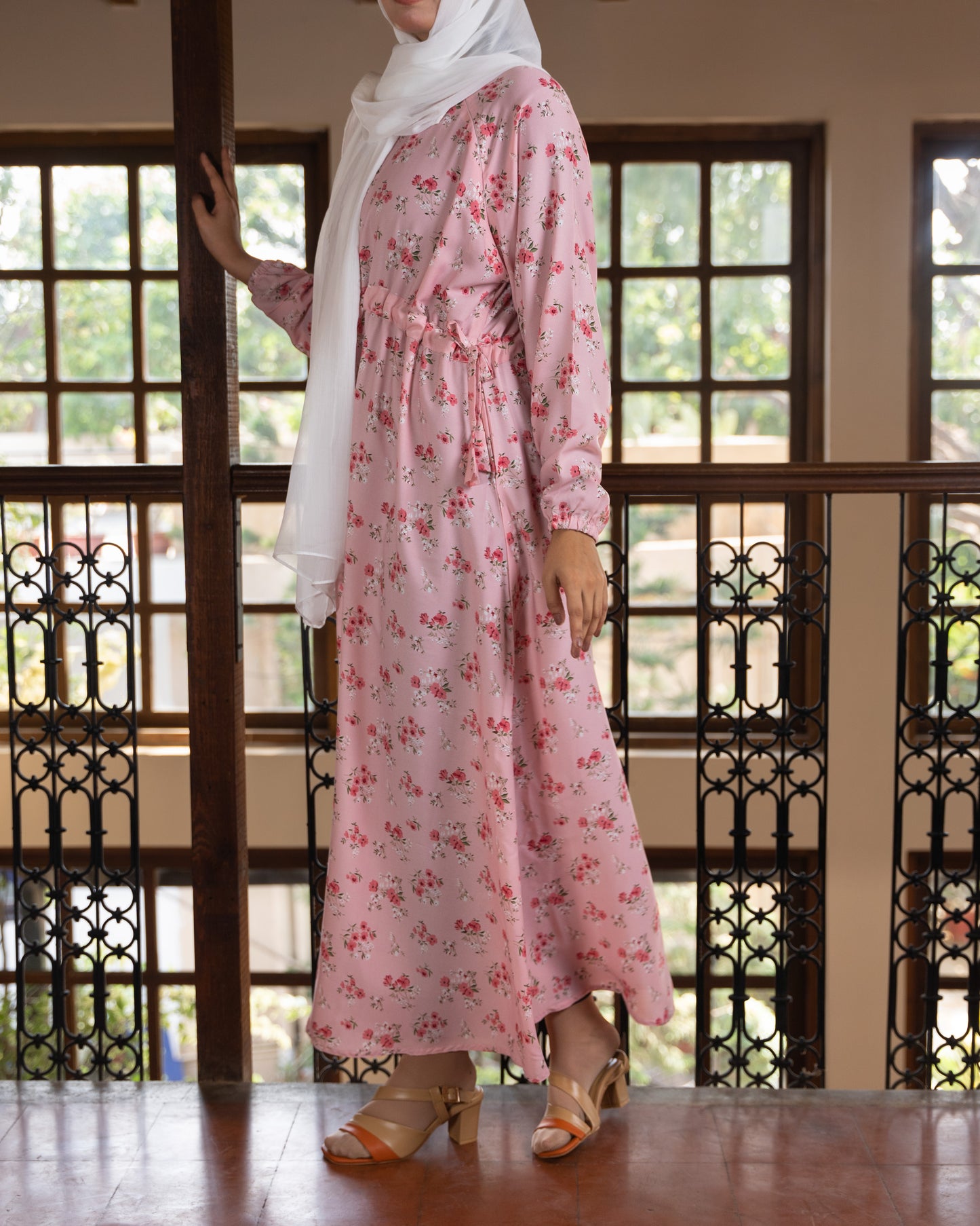 Abeeha || Floral Design Abaya || Georgette Fabric