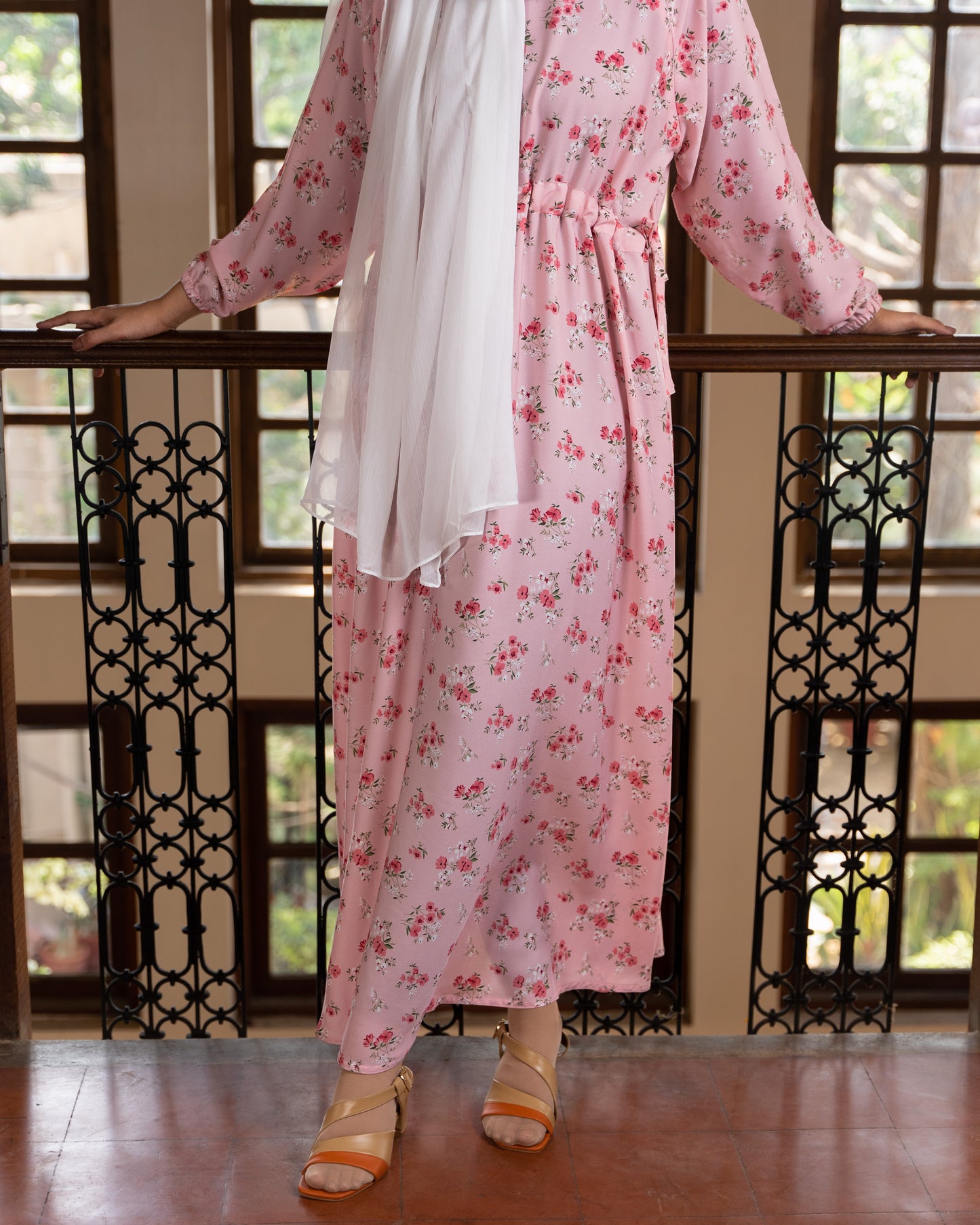 Abeeha || Floral Design Abaya || Georgette Fabric