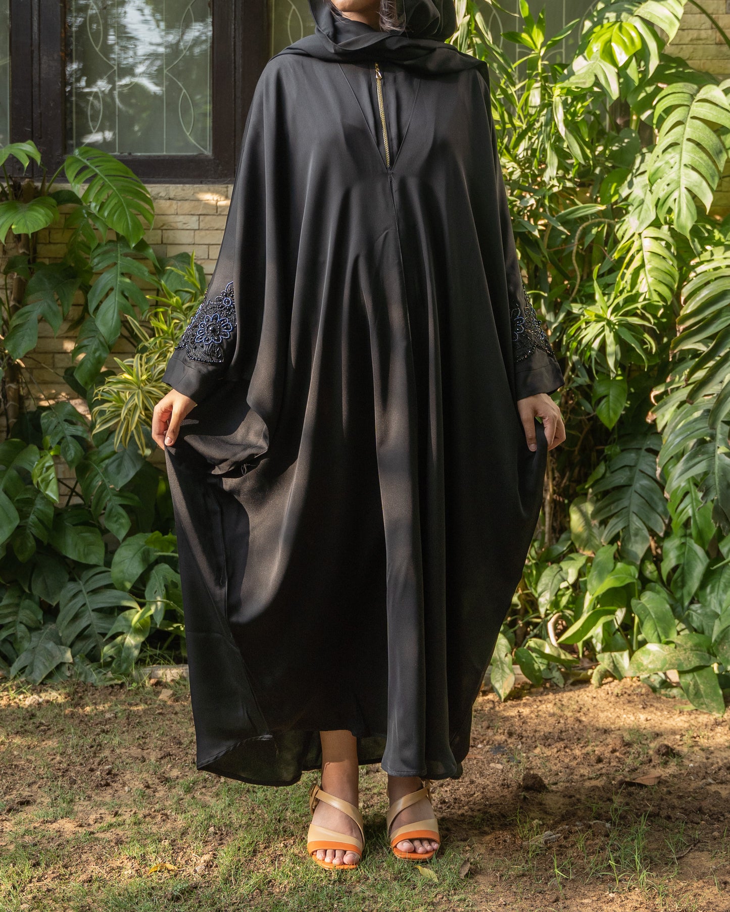 Rameen || Midnight Black Abaya || Nida Fabric