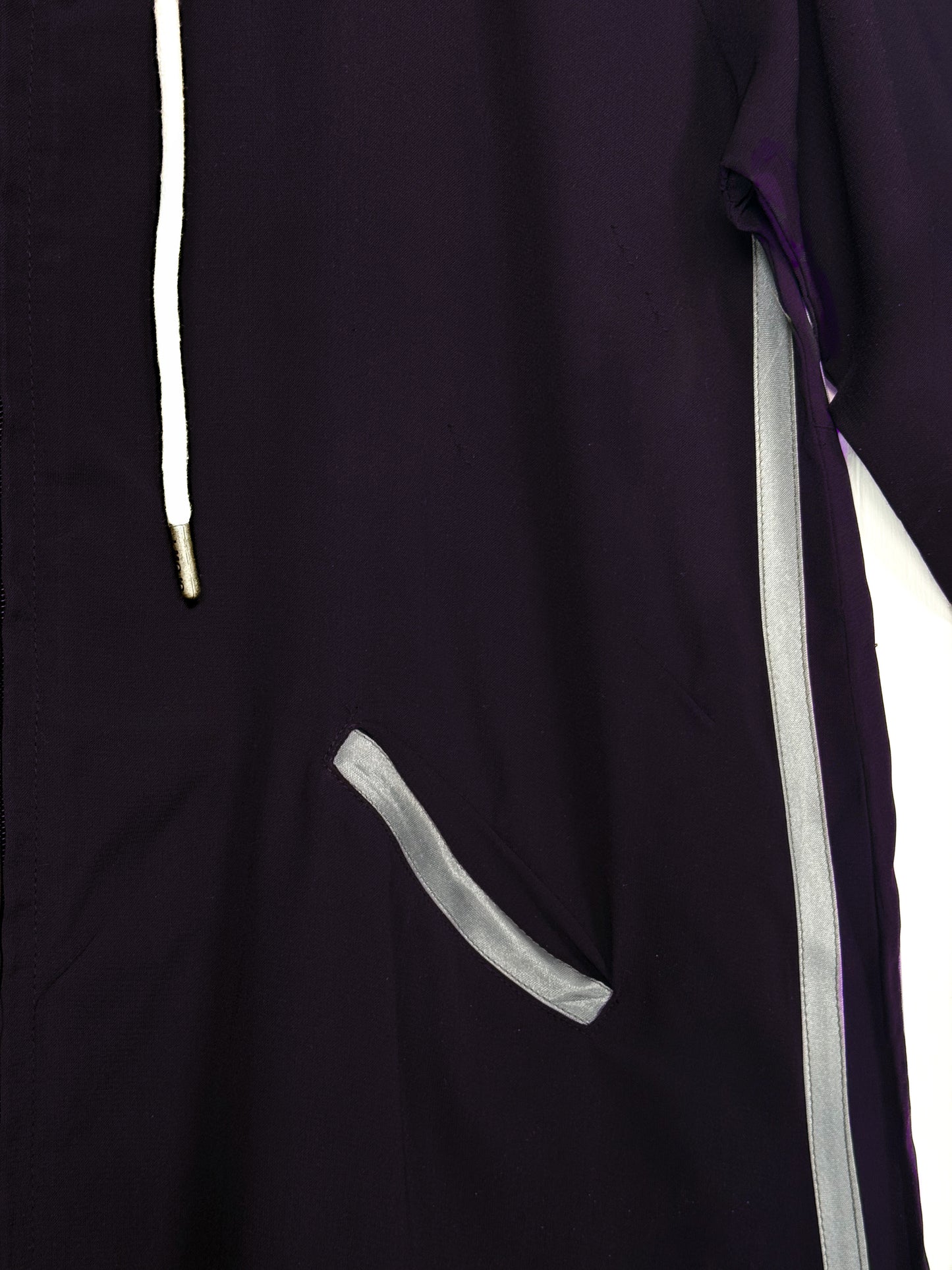 Zoha || Purple Hoodie Abaya || Double Georgette Fabric