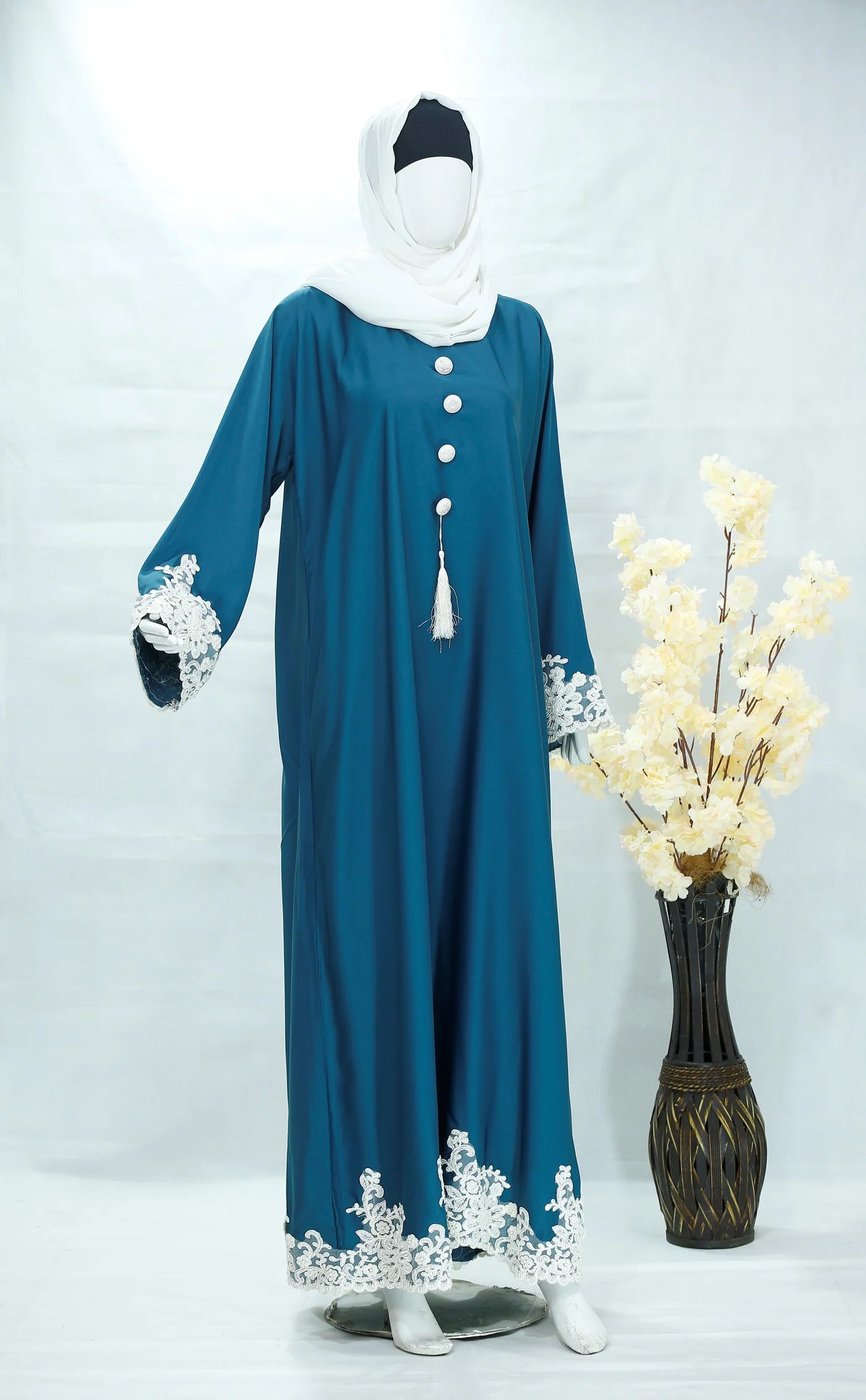 Zunaira || Embroidered Bunched Abaya || Georgette Fabric